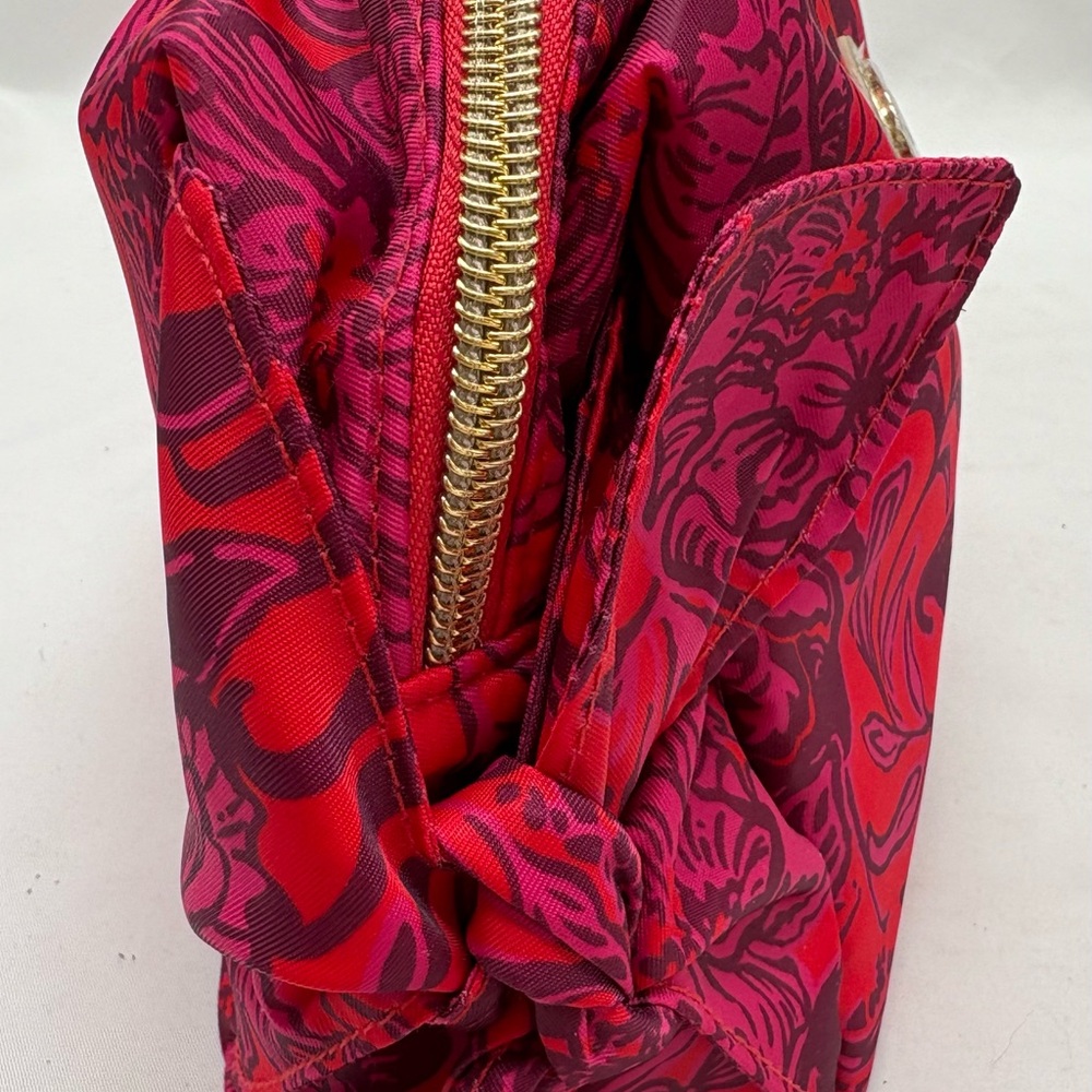 Lilly Pulitzer Pippa Cosmetic Pouch Amaryllis Red Secret Hideway #013872 NEW - Picture 3 of 8